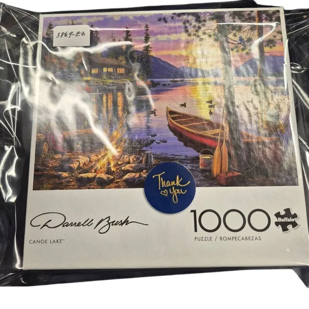 Buffalo Games Darrell Bush Canoe Lake 1000 pc Jigsaw Puzzle